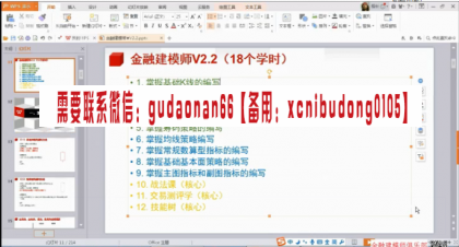 金融建模师俱乐部胡哲非主图副图指标编写实战系统课